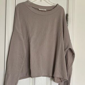 Jolie Ribbed Knit Sweater in Oatmeal